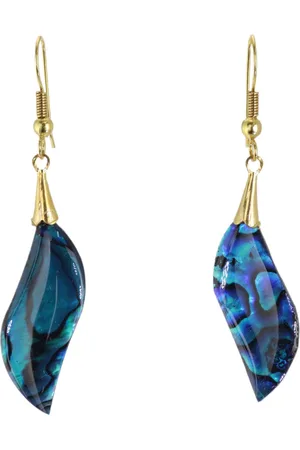 Behave – Oorhangers – Abalone Schelp met Blauwe & Groene Tinten – Uniek & Handgemaakt