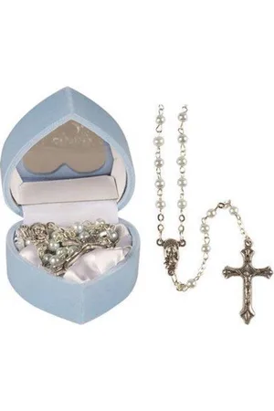 Van Santen Fashion Charm Jewelry Fashion Charm Jewelry Rozenkrans blauwe kralen in opbergdoosje. Nr. 6112 BL