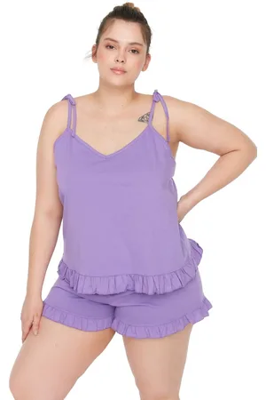 Trendyol Zwarte Hanger Gebreide Pyjama Met Ruches En Gedetailleerde Details Tbbss22Pt0564