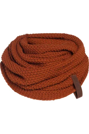 Knit Factory Coco Gebreide Colsjaal - Ronde Sjaal - Nekwarmer - Wollen Sjaal - Oranje Colsjaal - Dames sjaal - Heren sjaal - Unisex - - One Size