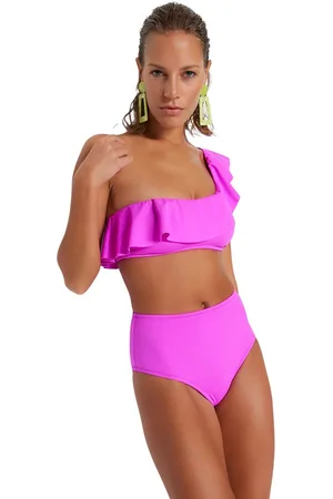 Trendyol Blauwe High Waist Hipster Mix&Match Bikinibroekje Tbess21Ba0057
