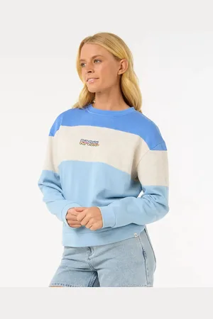Rip Curl Las Dalias Colourblock Crew - Oatmeal Marle