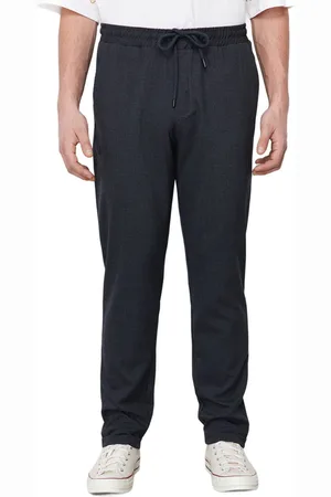 Trendyol Zwarte Elastische Taille Slim Fit Dubbele Pijp Stoffen Broek Tmnaw21Pl0107