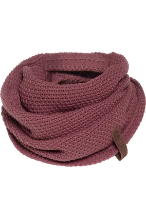 Knit Factory Coco Gebreide Colsjaal - Ronde Sjaal - Nekwarmer - Wollen Sjaal - Rode Colsjaal - Dames sjaal - Heren sjaal - Unisex - - One Size