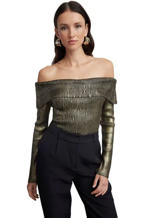 Trendyol Plum Carmen Kraag Vergulde Gebreide Trui Twoaw25Kz00152