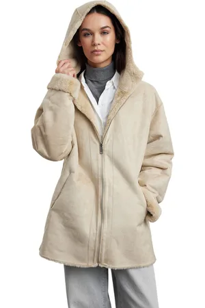 Trendyol Oversized Dubbelzijdige Suède Pluche Jas Met Capuchon Twoaw25Mo00009
