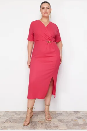 Trendyol Midi Gebreide Jurk Met Accessoiredetail Tbbss24Ah00086