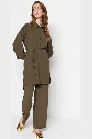 Trendyol Vrouwen Ballon mouw Kraag Tweedelige set