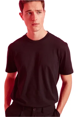 Koton Basic T-Shirtlabel Gedetailleerde Ronde Hals, Korte Mouw