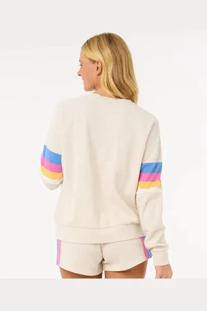 Rip Curl Las Dalias Raglan Crew - Oatmeal Marle