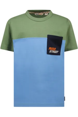 Moodstreet Jongens LEX borstzakje T-shirt-Koel kaki