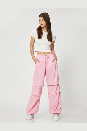 Koton Crop T-Shirt Ronde Hals, Geribbeld Katoen Met Korte Mouwen