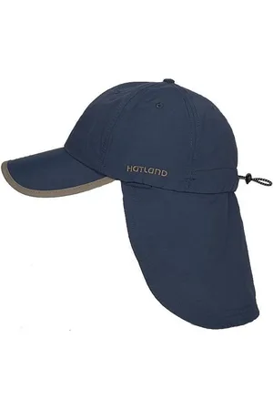 Hatland UV pet met nekflap voor heren - Stone - anti-muggen - Leisteenblauw - maat L/XL (59CM)