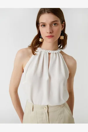 Koton Mouwloze Blouse Met Kraagdetail