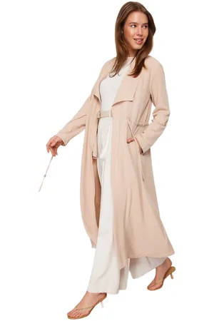 Trendyol Kaki Geweven Met Kanten Veterdetail Wear & Go-Cape En Abaya Tctss21Ce0400
