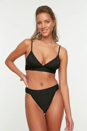 Trendyol Groene Textuur High Leg Regular Core Bikinibroekje Tbess21Ba0016