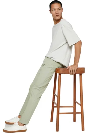 Koton Basic Gabardine-Broek Slim Fit Knoop Gedetailleerde Zak