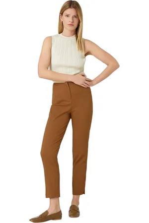 Koton Stiksels Gedetailleerde Stoffen Broek Met Skinny Pijpen