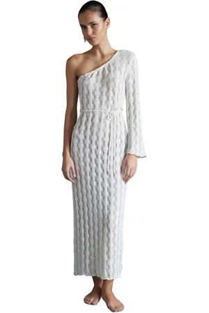 Trendyol Bodycon Knitwear Look Met Riem En Één Schouder Strandjurk Tbess24El00025
