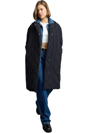 Trendyol Ecru Oversized Lange Gewatteerde Pufferjas Met Riem Twoaw25Mo00199