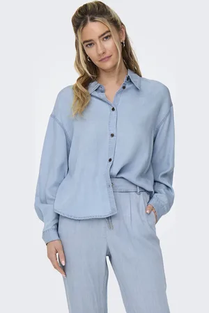 ONLY ONLCHARIS LIFE LS SHIRT CC WVN - Dames - Blouses