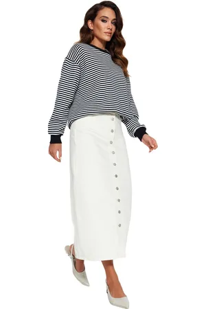 Trendyol Zwarte Denim Jeansrok Met Knoopsluiting Tctss23Ee00024