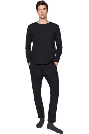 Trendyol Indigo Regular Fit Wafelgebreide Pyjamaset Tmnaw24Pt00004