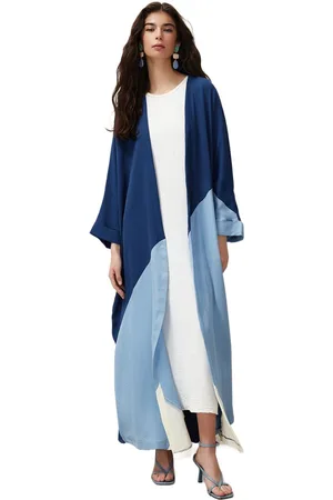 Trendyol Dusty Rose Color Block Lange Geweven Cape & Abaya Tctss24Kf00002
