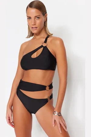 Trendyol Bikinibroekje Met Sax-Accessoire Hoge Taille Normale Pijp Normale Pijp Tbess23Ba00202