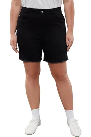 Trendyol Zwarte Skinny Denimshort Met Hoge Taille En Bermuda Tbbss22Ap0008