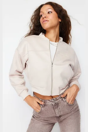 Trendyol Oversize Suède Bomberjack Jas Twoss24Mo00048