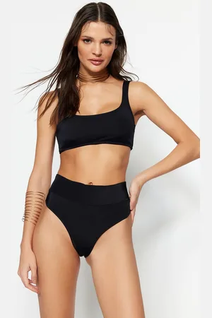Trendyol Saks Bralet High Waist High Leg Regular Core Bikiniset Tbess22Bt0010