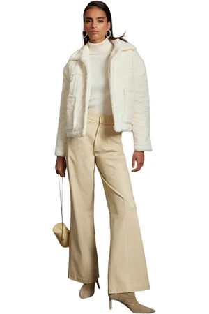 Trendyol Oversize Gewatteerde Detail Pluche Jas Jas Twoaw25Mo00130