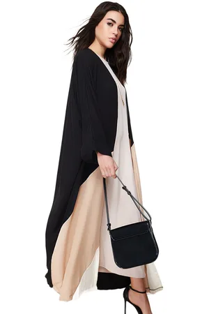 Trendyol Dusty Rose Color Block Lange Geweven Cape & Abaya Tctss24Kf00002