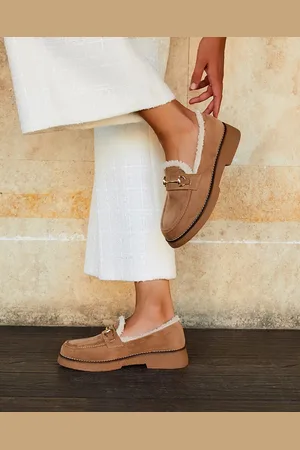 Buonarotti Dames Loafers - Mocassins - Beige - Suedine