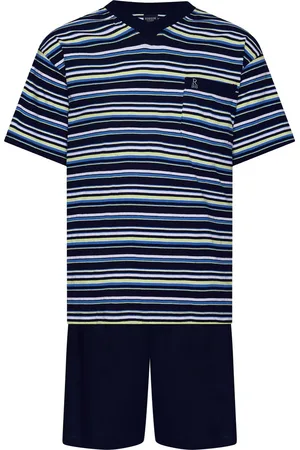 Robson Heren Shortama - Blue Lime - Katoen