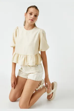 Koton Volantblouse Met Ronde Hals