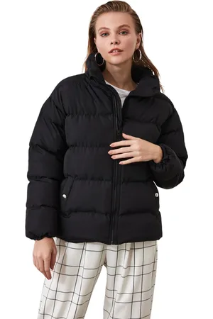 Trendyol Zwarte Oversized Waterafstotende Pufferjas Tweeaw21Mo0045