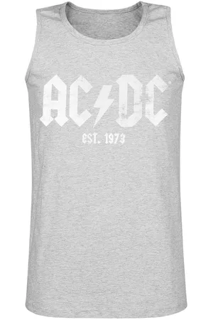AC/DC Est. 1973 Tanktop lichtgrijs gemêleerd M Katoen Heren - Band merch, Bands