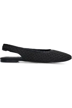 Sacha Dames - Zwarte fishnet slingbacks
