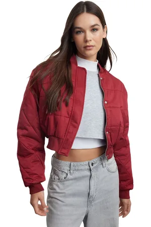 Trendyol Claret Rode Bomberjack Met Puffermotief Tweeaw25Mo00069