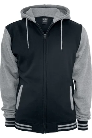Urban classics 2-Tone Zip Vest met capuchon zwart-grijs XXL Heren