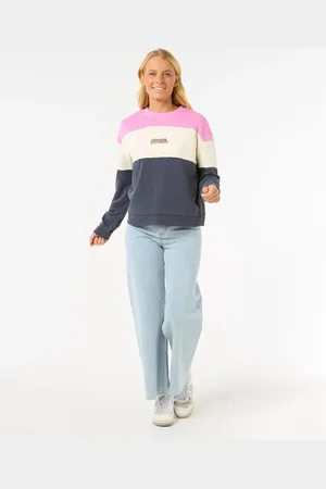 Rip Curl Las Dalias Colourblock Crew - Navy