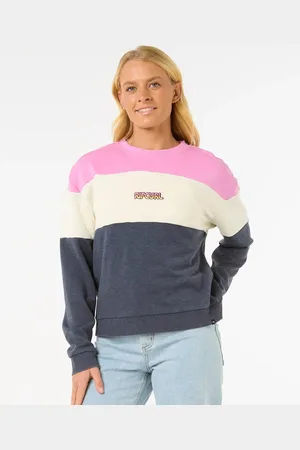 Rip Curl Las Dalias Colourblock Crew - Navy