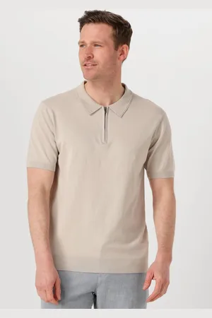 Pure Path Regular Fit Polo Ss Half Zip Knitwear Polo