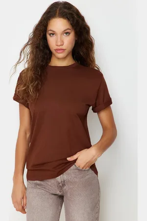 Trendyol TWOSS20TS0134 Volwassenen Vrouwen T-shirt single - - L