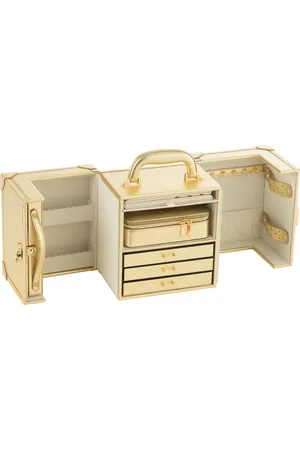 J-line Juwelenkoffer Met Handvat Kunstleder Goud - 29.5x18.5x22cm