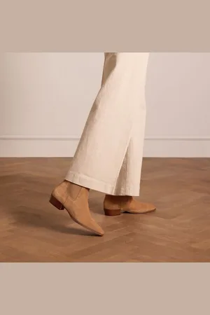 Manfield Dames - suède chelsea boots