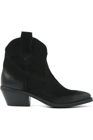 Lazamani Gigi Dames Enkellaarsjes Suede Black