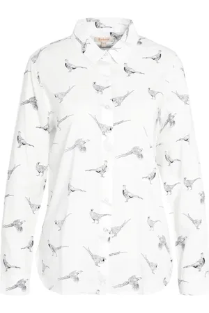 Barbour Dames Safari Print Shirt Wit-42